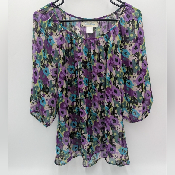 Bundle Of 7 Blouse Medium Lightweight Women's Floral Office Wear Business Casual - Picture 2 of 16